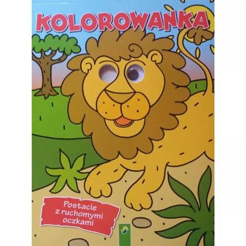 KOLOROWANKA LEW. POSTACIE Z RUCHOMYMI OCZKAMI