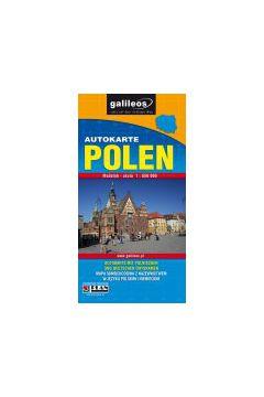 POLEN. AUTOKARTE MAPA 1:650 000