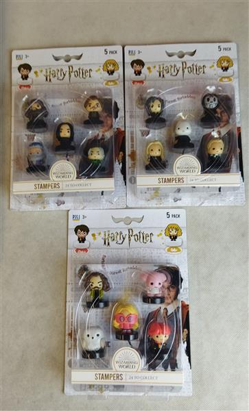 HARRY POTTER FIGURKI STEMELKI PIECZĄTKI 5 SZTUK