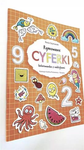 RYMOWANE CYFERKI. KOLOROWANKA Z NAKLEJKAMI