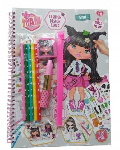 KREATYWNY ZESTAW FASHION DESIGN BOOK SZKICOWNIK I