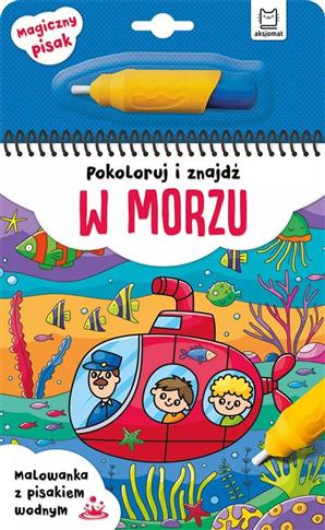 Pokoloruj i znajdź w morzu. Malowanka z pisakiem w