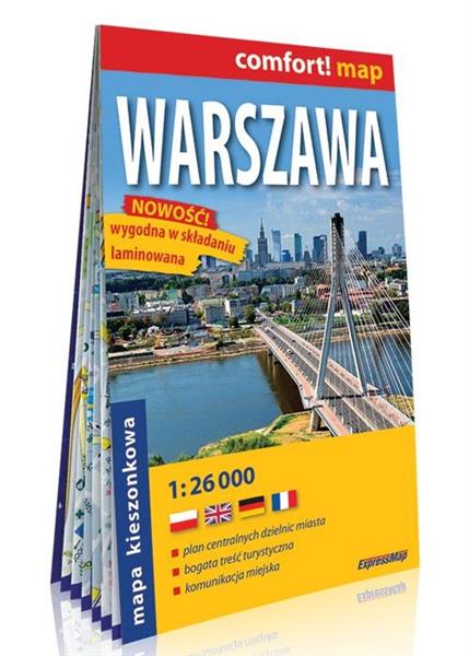 WARSZAWA; KIESZONKOWY LAMINOWANY PLAN MIASTA 1:26