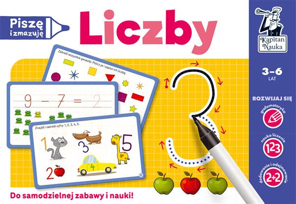 KAPITAN NAUKA. PISZĘ I ZMAZUJĘ. LICZBY, WYDANIE 3