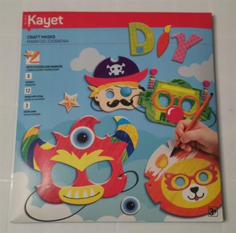ZESTAW KREATYWNY MASKI DO SAMODZIELNEGO WYKONANIA