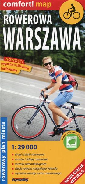 ROWEROWA WARSZAWA; LAMINOWANY ROWEROWY PLAN MIASTA