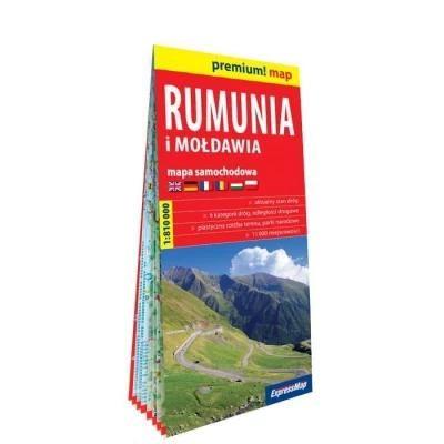 PLASTIC MAP RUMUNIA I MOŁDAWIA MAPA SAMOCHODOWA