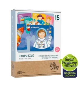 Ekopuzzle 15 x 2 el. Strażak czy astronauta? Muduk