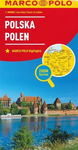 POLSKA POLEN 1:800 000 MARCO POLO ZOOM