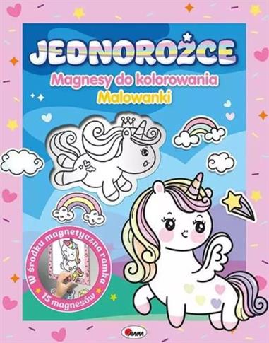 JEDNOROŻCE. MAGNESY DO KOLOROWANIA. KOLOROWANKI