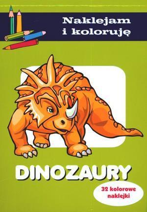 DINOZAURY. NAKLEJAM I KOLORUJĘ