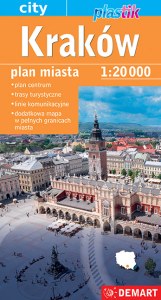 Kraków. Plan miasta 1:20 000. Plastik wyd. 2023
