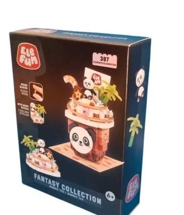 KLOCKI ELEFUN FANTASY BUBBLE TEA PANDA 3D MICRO EL