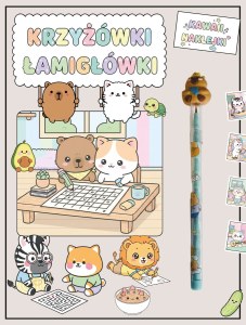 Krzyżówki, łamigłówki. Kawaii i naklejki