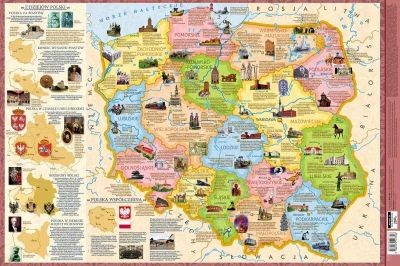 PODKŁADKA NA BIURKO. POLSKA, REGIONY