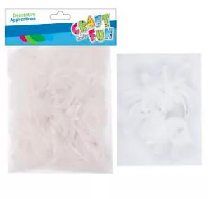 CRAFT WITH FUN PIÓRKA DEKORACYJNE BIAŁE 20-30 CM,