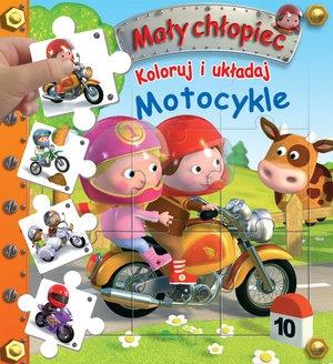MAŁY CHŁOPIEC. KOLORUJ I UKŁADAJ. MOTOCYKLE