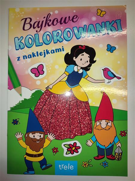 BAJKOWE KOLOROWANKI Z NAKLEJKAMI