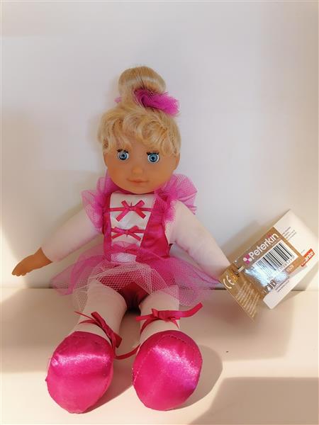 LALKA BOBAS 30 CM LITTLE BALLERINA CIEMNY RÓŻOWY