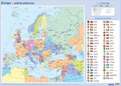 Mapa w tubie: Europa - polityczna