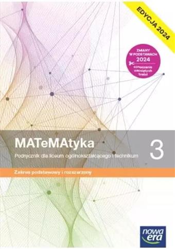 NOWA MATEMATYKA PODRĘCZNIK KLASA 3 LICEUM I TECHNI