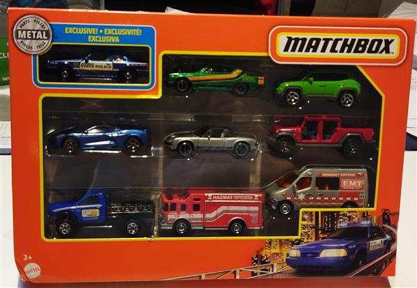 MATTEL SAMOCHODZIKI MATCHBOX 9-PAK