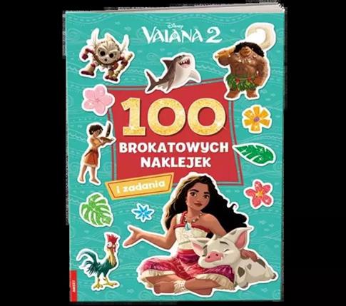 Vaiana 2 100 brokatowych naklejek