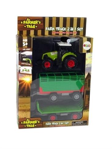 TRAKTOR Z PRZYCZEPKĄ AUTKO FARMA IMPORT LEANTOYS