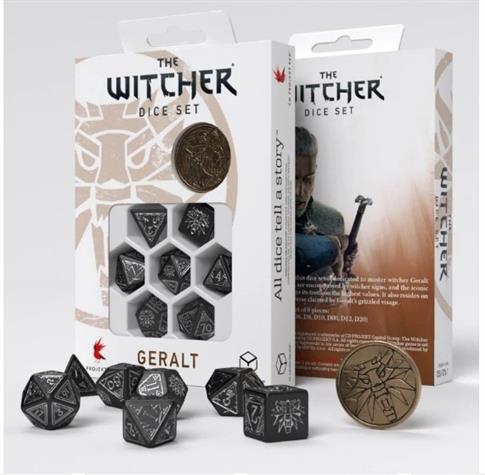 Kostki Rpg Wiedźmin Geralt Srebrny Miecz Zestaw
