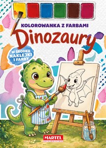 Dinozaury. Kolorowanka z farbami