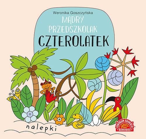 MĄDRY PRZEDSZKOLAK CZTEROLATEK KSIĄŻECZKA Z NALEP.