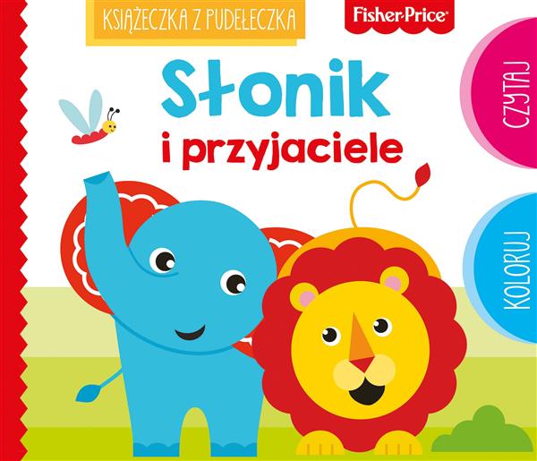FISHER PRICE. KSIĄŻECZKA Z PUDEŁECZKA. SŁONIK I?
