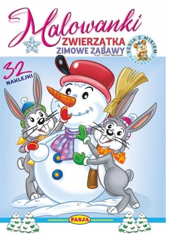 ZWIERZĄTKA- ZIMOWE ZABAWY. MALOWANKI